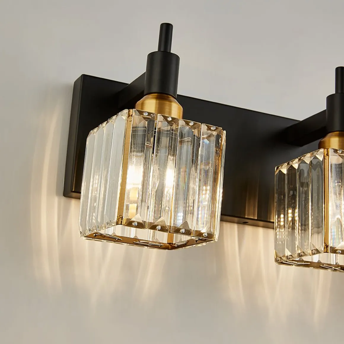 Modern Glam Crystal Bathroom Vanity Light