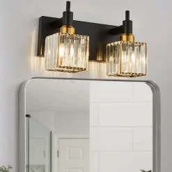 Modern Glam Crystal Bathroom Vanity Light