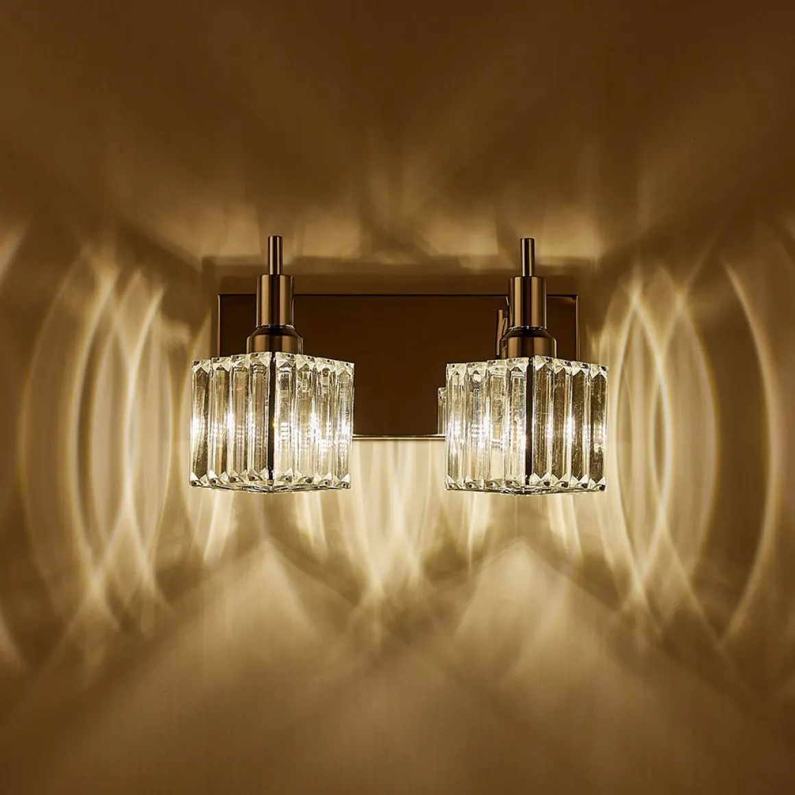 Modern Glam Crystal Bathroom Vanity Light