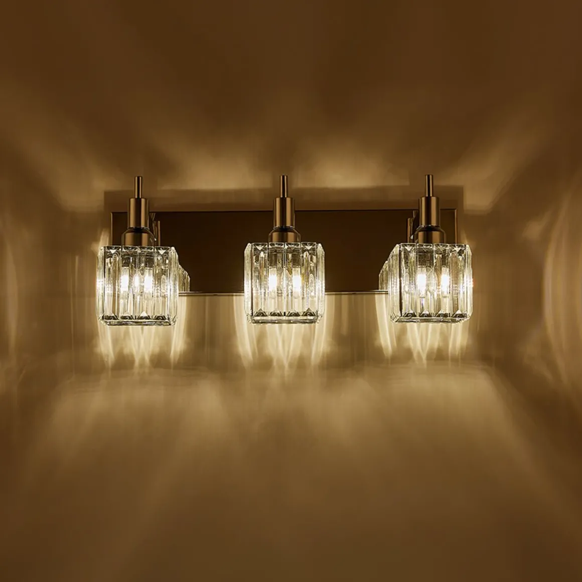 Modern Glam Crystal Bathroom Vanity Light