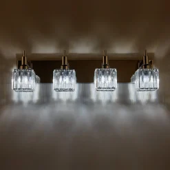 Modern Glam Crystal Bathroom Vanity Light