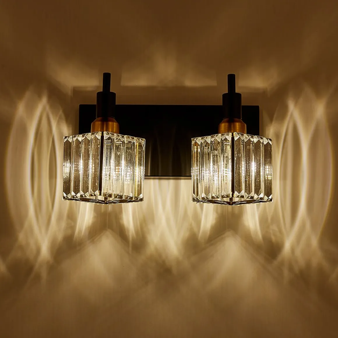 Modern Glam Crystal Bathroom Vanity Light