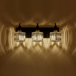 Modern Glam Crystal Bathroom Vanity Light