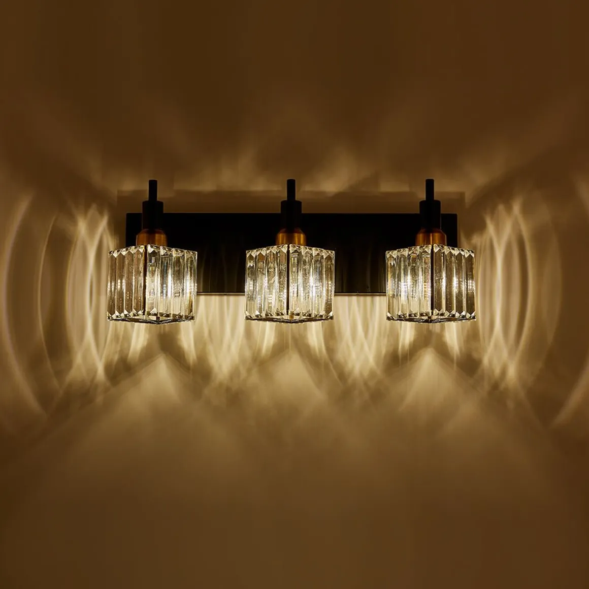 Modern Glam Crystal Bathroom Vanity Light