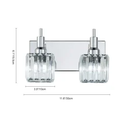 Modern Glam Crystal Bathroom Vanity Light