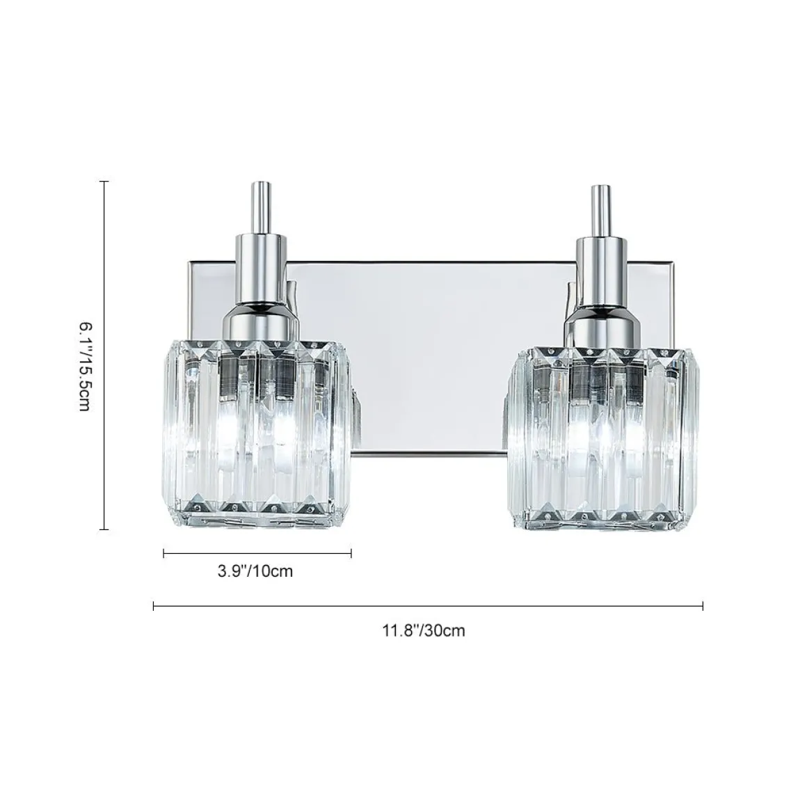 Modern Glam Crystal Bathroom Vanity Light