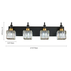 Modern Glam Crystal Bathroom Vanity Light