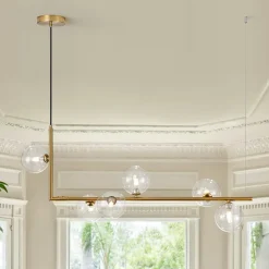 Modern Glass Bubble Kitchen Island Linear Pendant