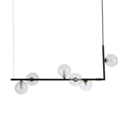 Modern Glass Bubble Kitchen Island Linear Pendant