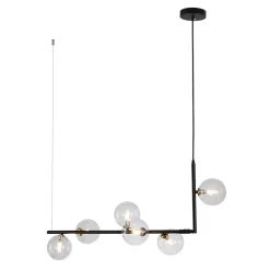 Modern Glass Bubble Kitchen Island Linear Pendant