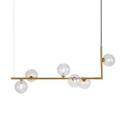 Modern Glass Bubble Kitchen Island Linear Pendant