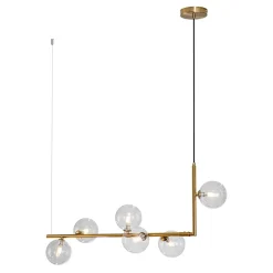 Modern Glass Bubble Kitchen Island Linear Pendant