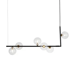 Modern Glass Bubble Kitchen Island Linear Pendant
