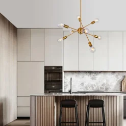 Modern Globe Linear Sputnik Chandelier