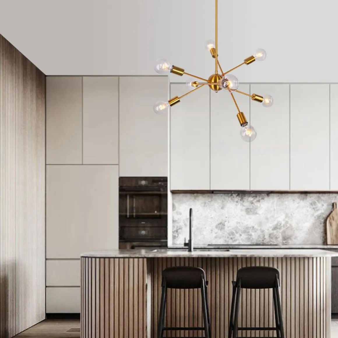Modern Globe Linear Sputnik Chandelier