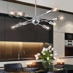 Modern Globe Linear Sputnik Chandelier