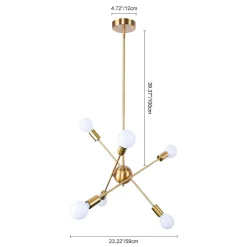 Modern Globe Linear Sputnik Chandelier
