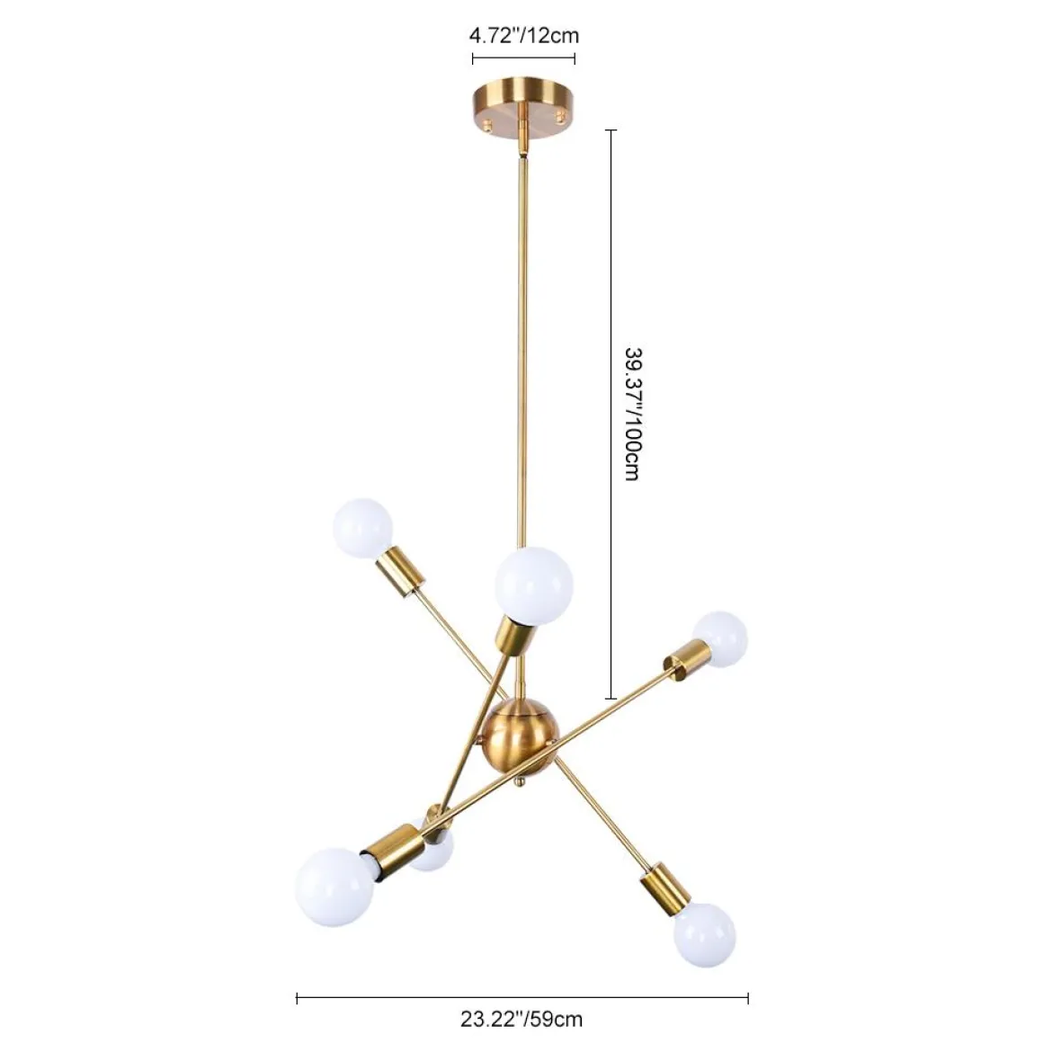 Modern Globe Linear Sputnik Chandelier