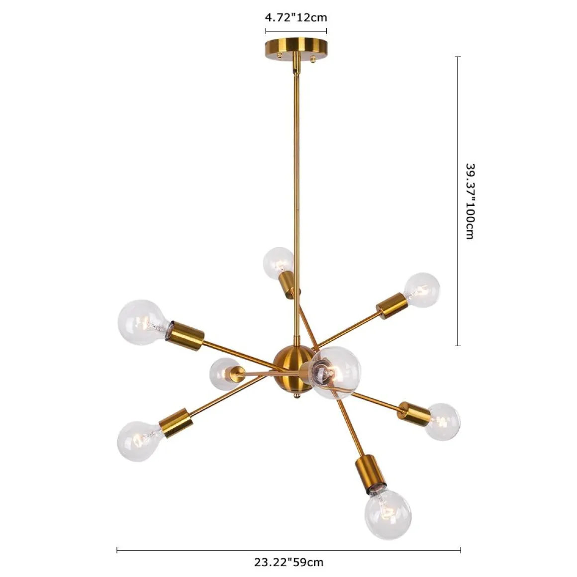 Modern Globe Linear Sputnik Chandelier