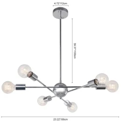 Modern Globe Linear Sputnik Chandelier