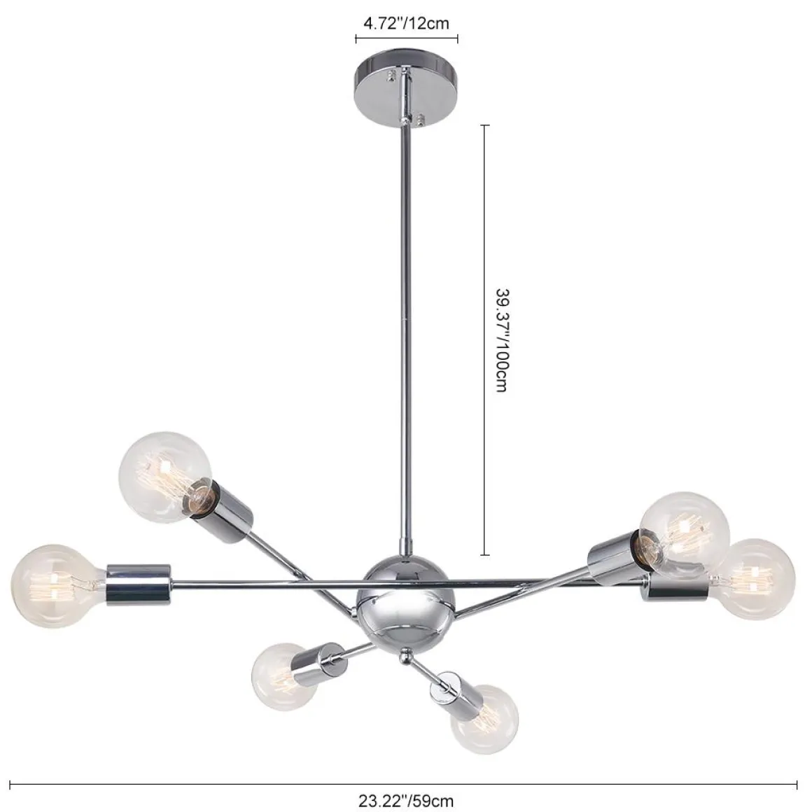 Modern Globe Linear Sputnik Chandelier