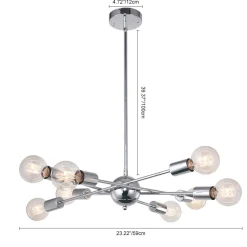 Modern Globe Linear Sputnik Chandelier