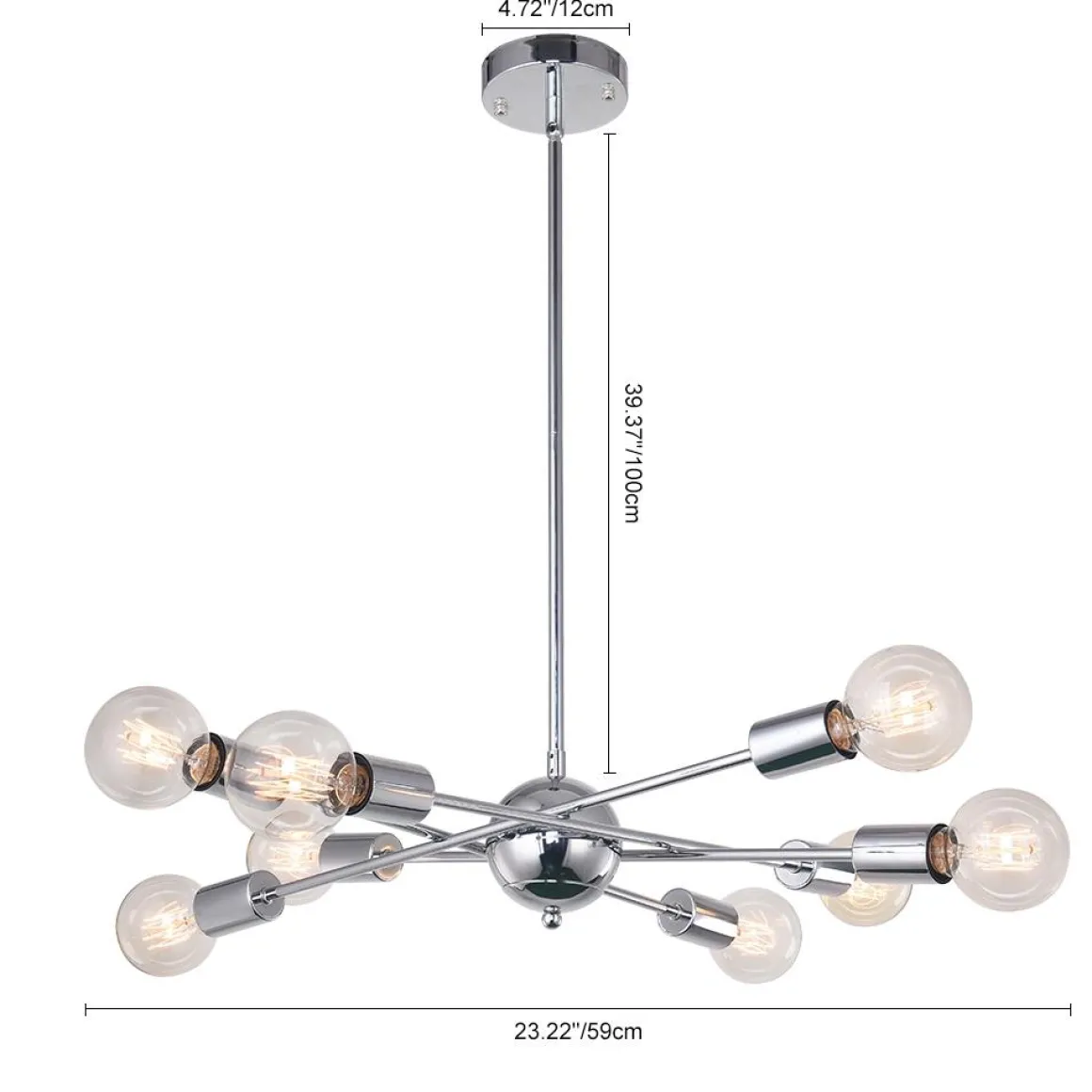 Modern Globe Linear Sputnik Chandelier