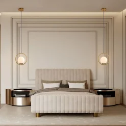 Modern Gold 1-Ring Frosted Globe Single Pendant Light