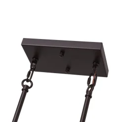 Modern Industrial Cross Linear Island Chandelier