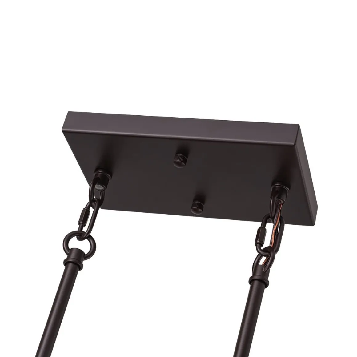 Modern Industrial Cross Linear Island Chandelier