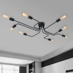 Modern Industrial Semi Flush Sputnik Light