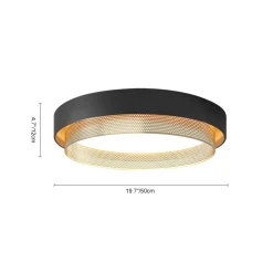 Modern LED Iron Mesh Circular Flush Mount Light