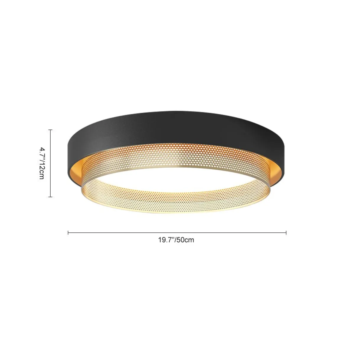 Modern LED Iron Mesh Circular Flush Mount Light