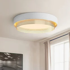 Modern LED Iron Mesh Circular Flush Mount Light