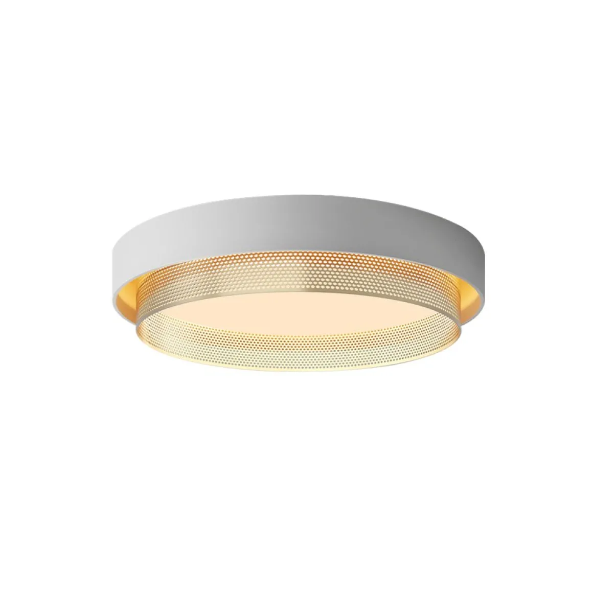 Modern LED Iron Mesh Circular Flush Mount Light