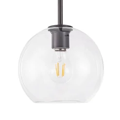 Modern 4-Light Clear Glass Bubble Hanging Sputnik Chandelier