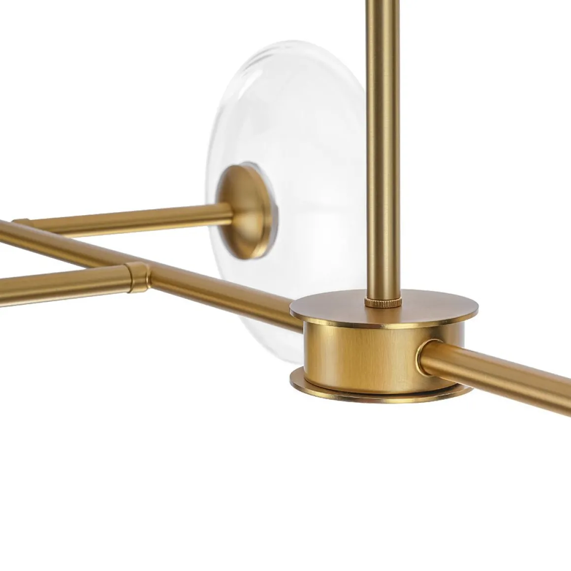 Modern 6-light Clear Glass Dimmable LED Linear Island Chandelier