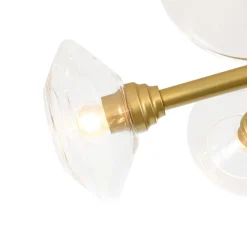 Modern 5-Light Clear Glass Round Sputnik Chandelier