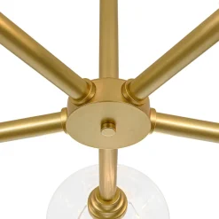 Modern 5-Light Clear Glass Round Sputnik Chandelier