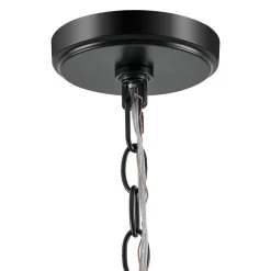 Modern 1-Light Clear Ribbed Glass Globe Pendant