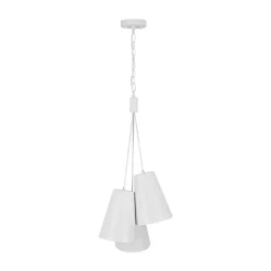 Modern 3-Light Cluster Metal Conical Shade Chandelier