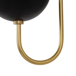 Modern 2-Light Double Goose Arm Globe Wall Sconce