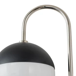 Modern 2-Light Double Goose Arm Globe Wall Sconce