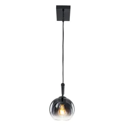 Modern 3-Light Gradual Smoked Glass Globe Island Chandelier