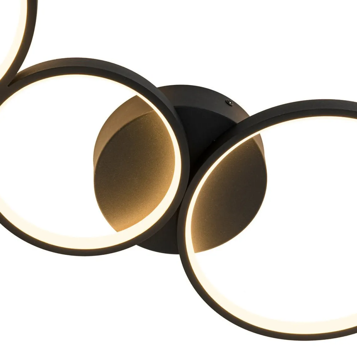 Modern 4-Light Halo Dimmable LED Semi Flush Mount