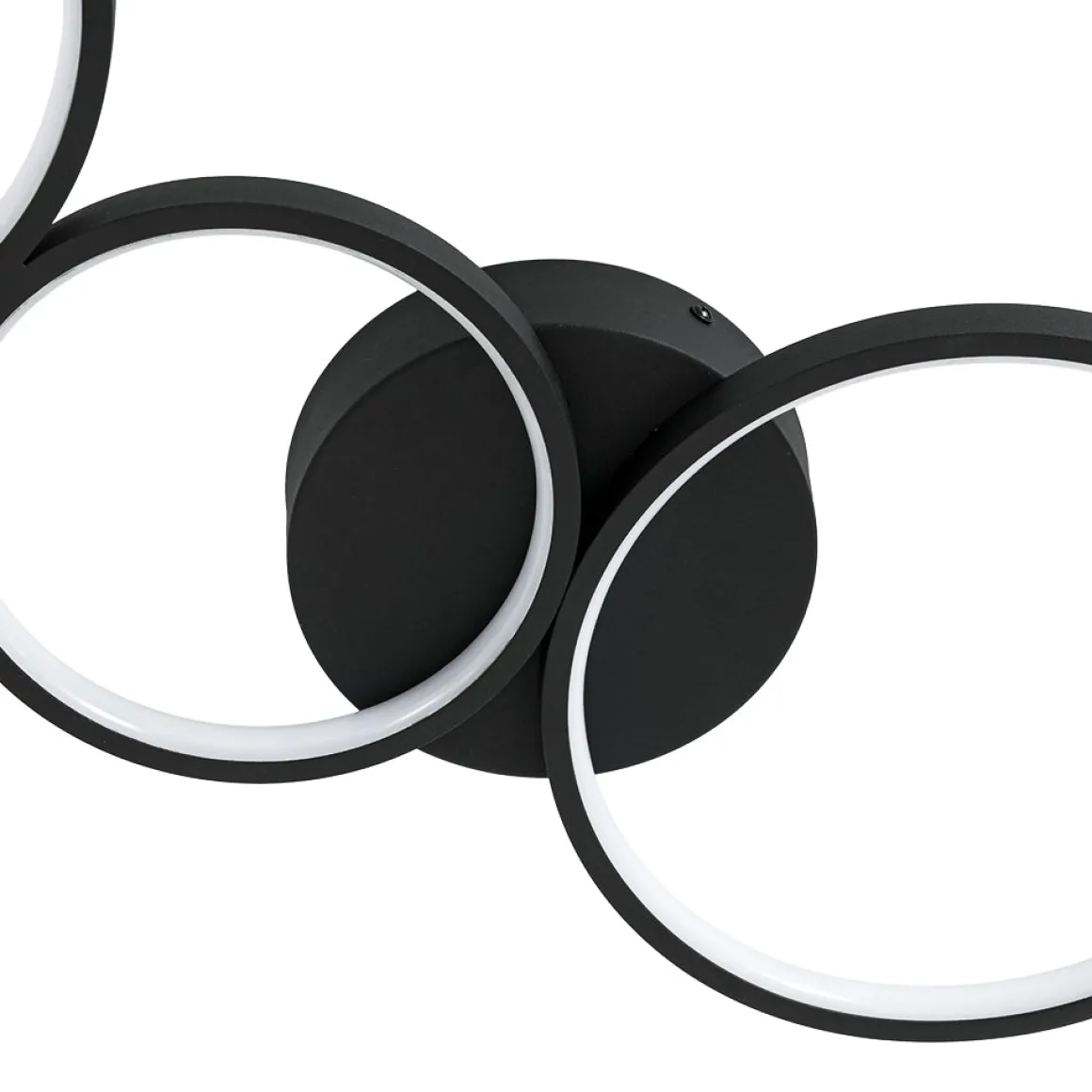 Modern 4-Light Halo Dimmable LED Semi Flush Mount
