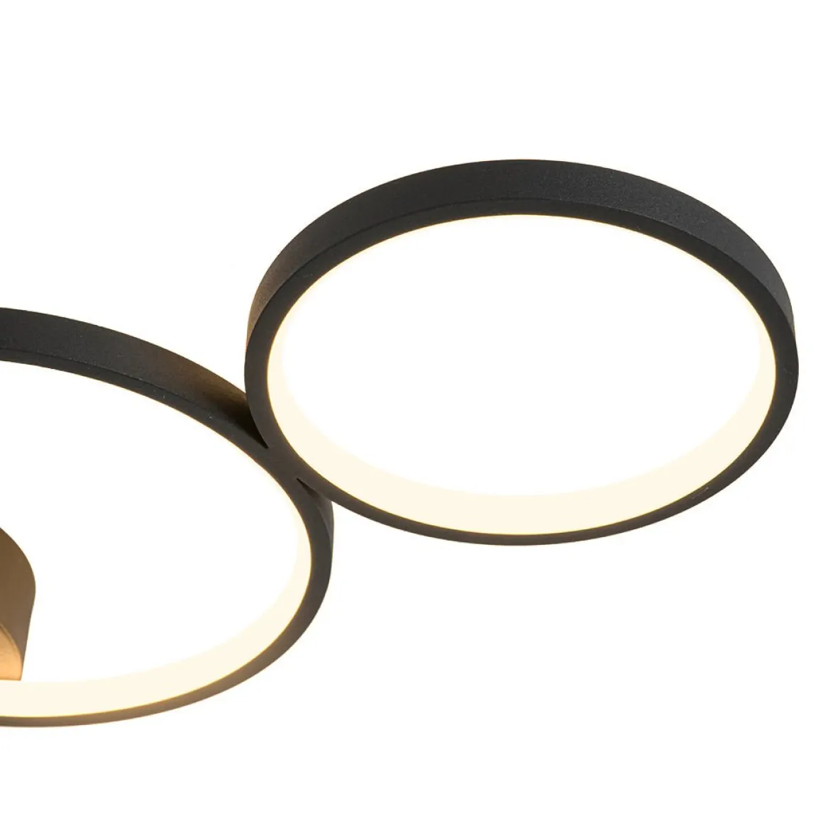 Modern 4-Light Halo Dimmable LED Semi Flush Mount