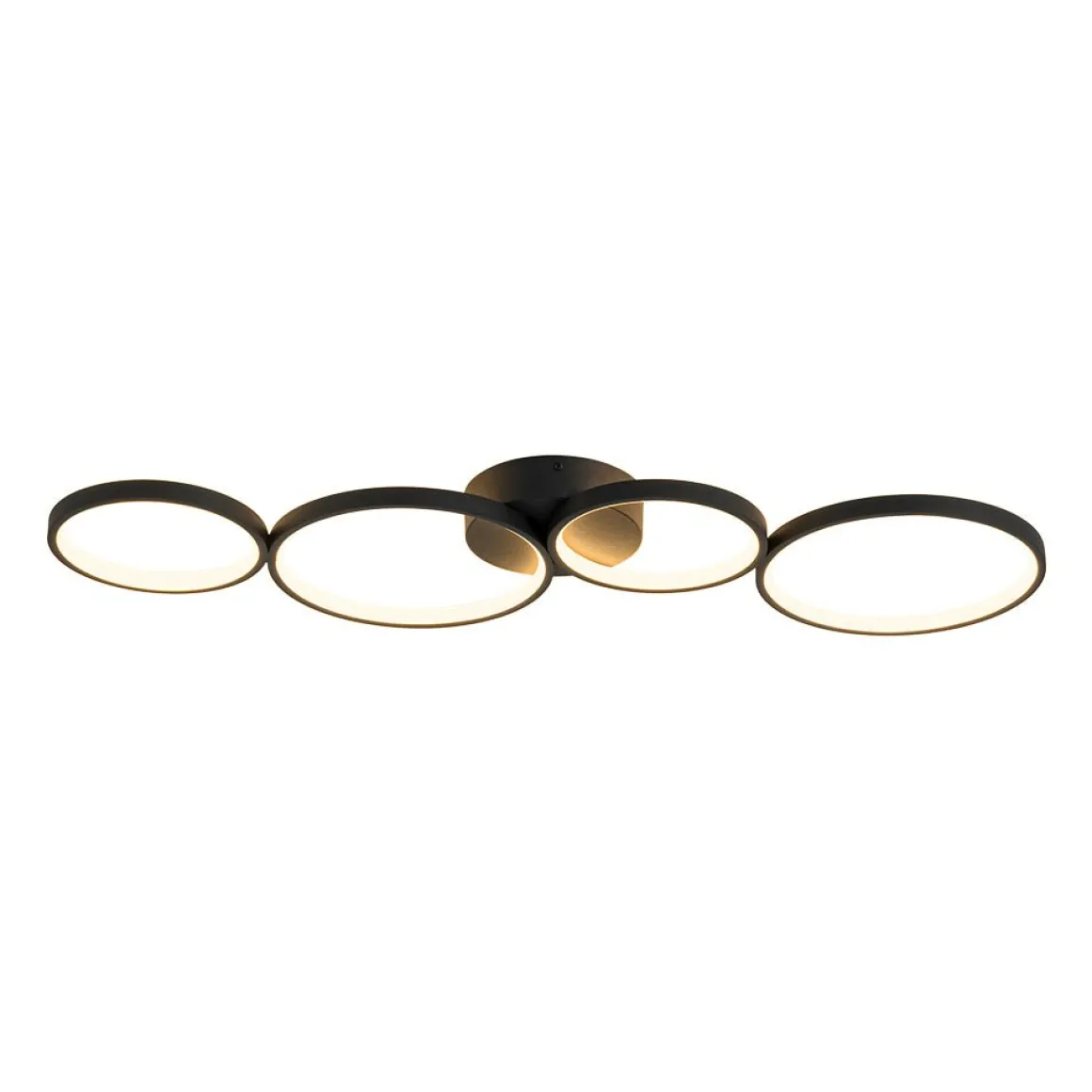 Modern 4-Light Halo Dimmable LED Semi Flush Mount