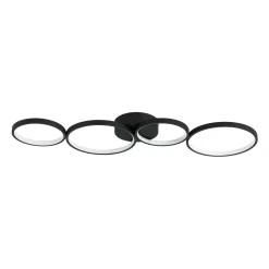 Modern 4-Light Halo Dimmable LED Semi Flush Mount