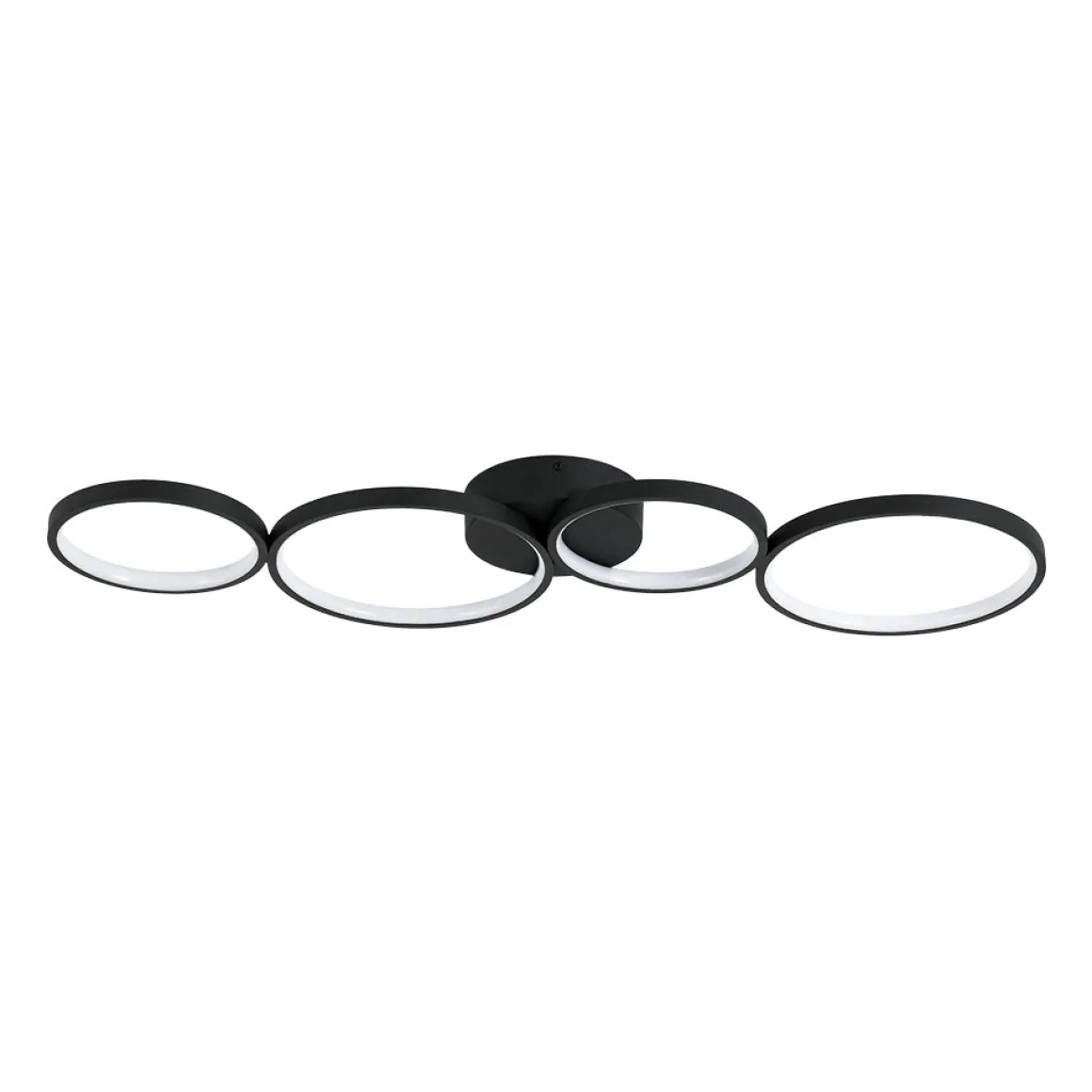 Modern 4-Light Halo Dimmable LED Semi Flush Mount
